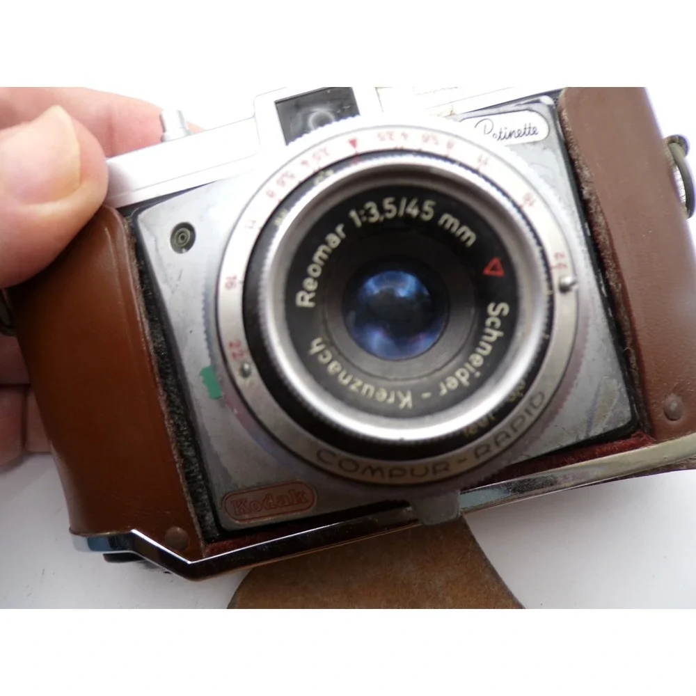 Vintage Kodak Retinette Camera Schneider Reomar Lens Compur Rapid Shutter Untest